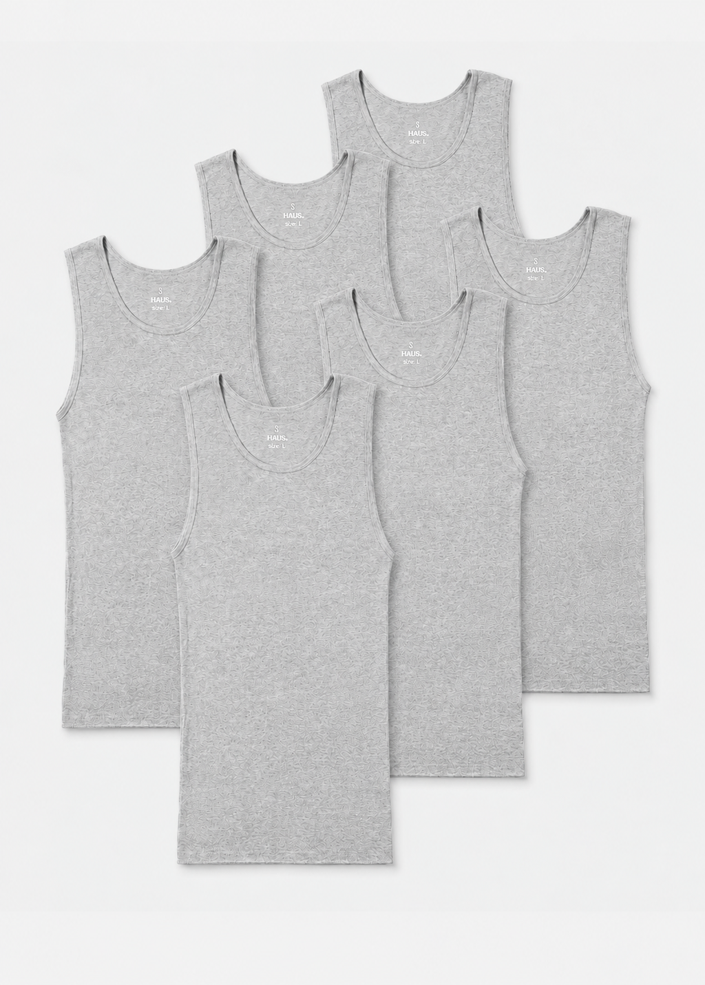 Premium Ultra-Soft Cotton Fitted Tank 6 Pack