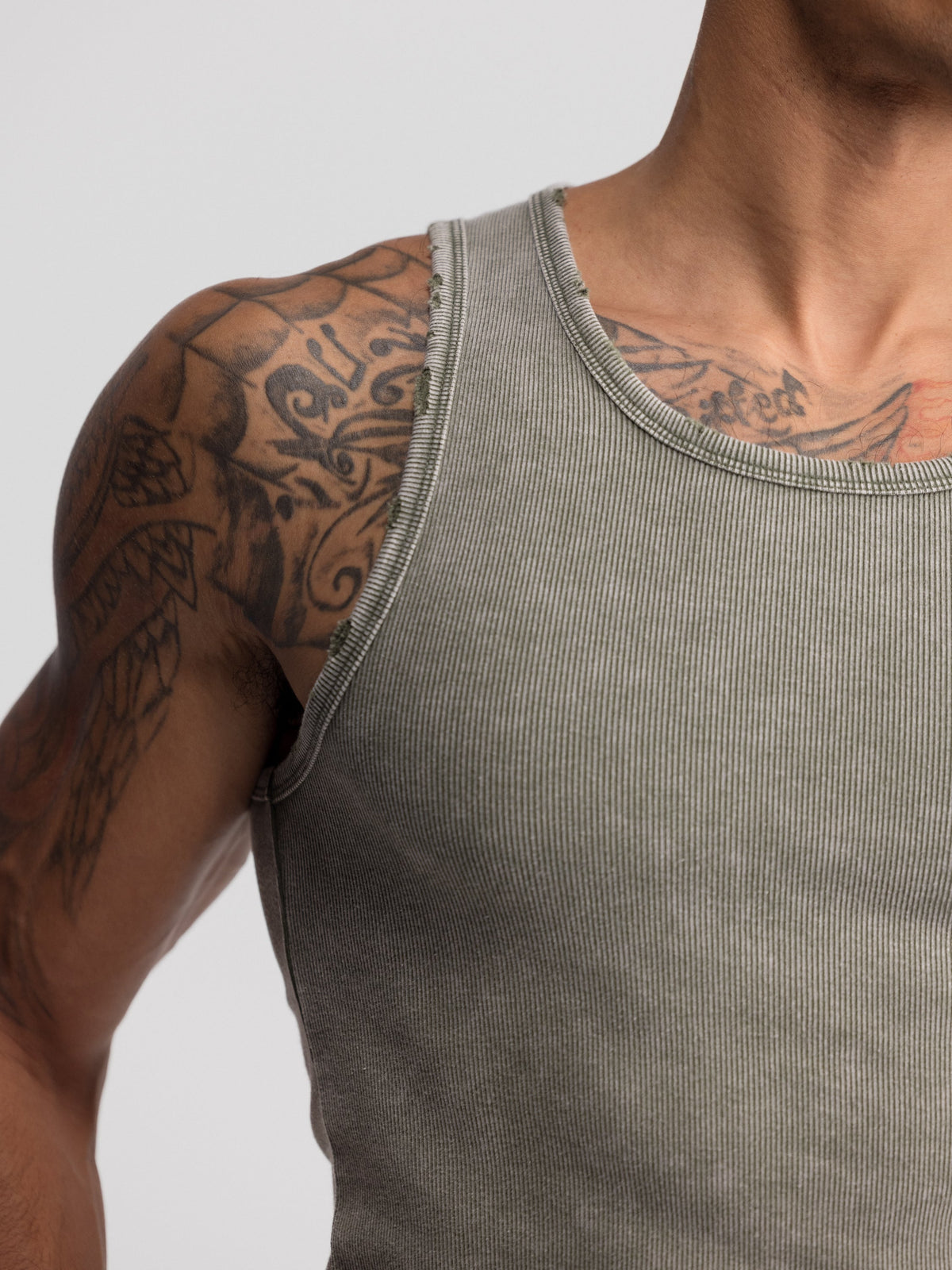 Premium Ultra-Soft Cotton Distressed Fitted Tank 6 Pack