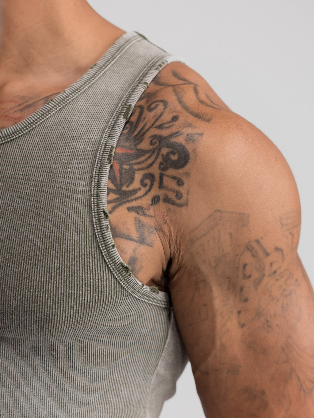 Premium Ultra-Soft Cotton Distressed Fitted Tank 4 Pack