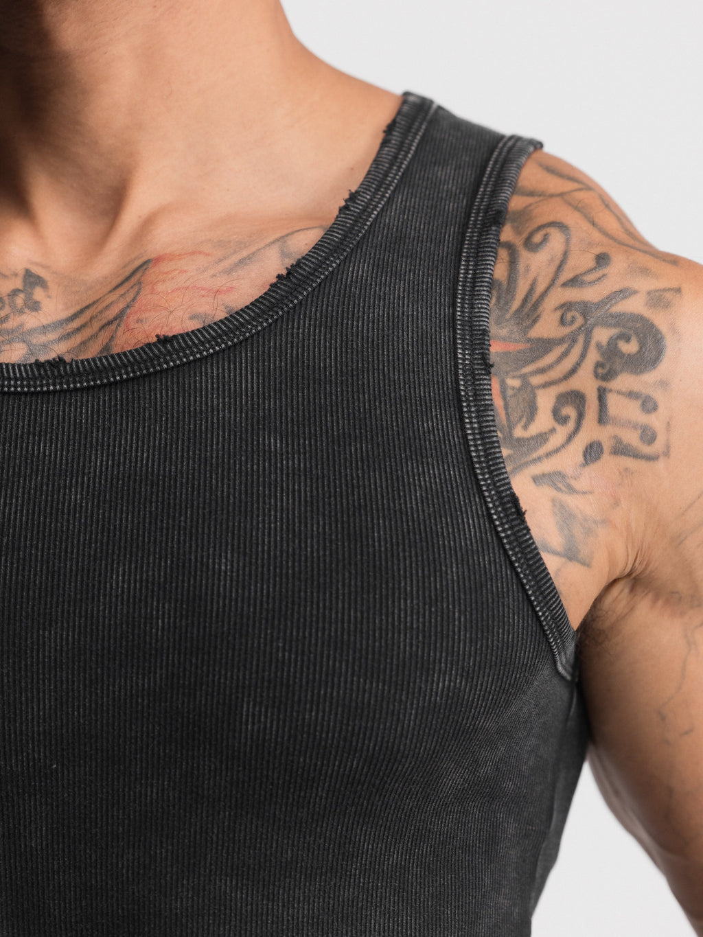 Premium Ultra-Soft Cotton Distressed Fitted Tank 6 Pack