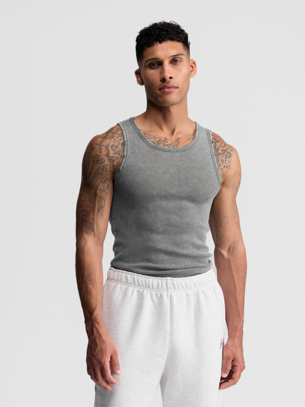 Premium Ultra-Soft Cotton Distressed Fitted Tank 6 Pack