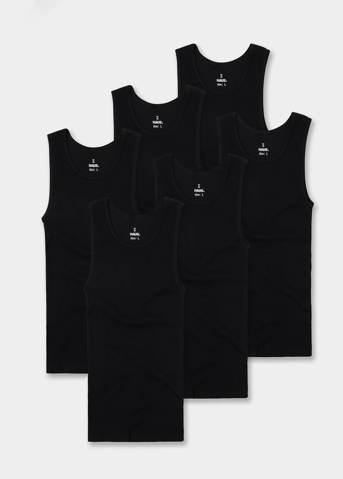 Premium Ultra-Soft Cotton Fitted Tank 6 Pack