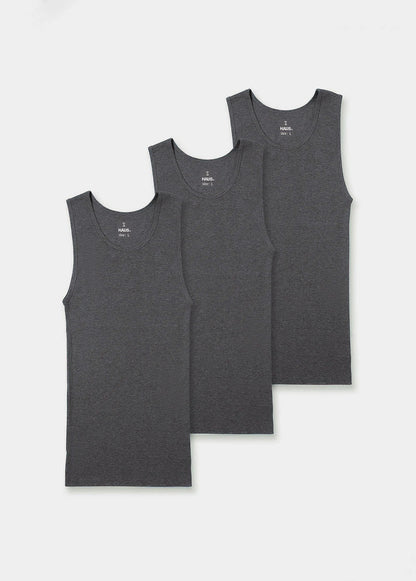Premium Ultra-Soft Cotton Fitted Tank 3 Pack